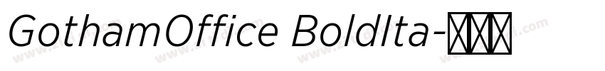 GothamOffice BoldIta字体转换